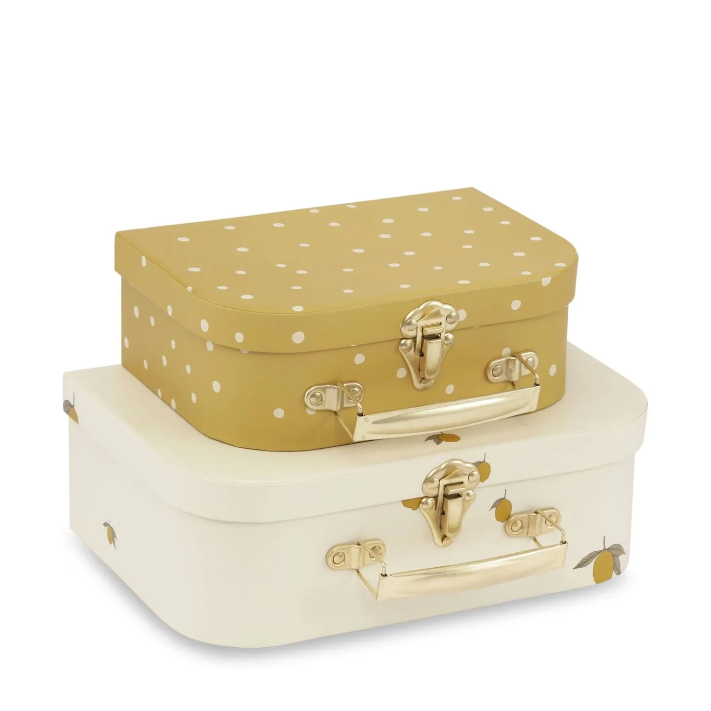 Konges Sløjd 2 Pak Kufferter - Lemon/Dot* Kufferter & Organisering
