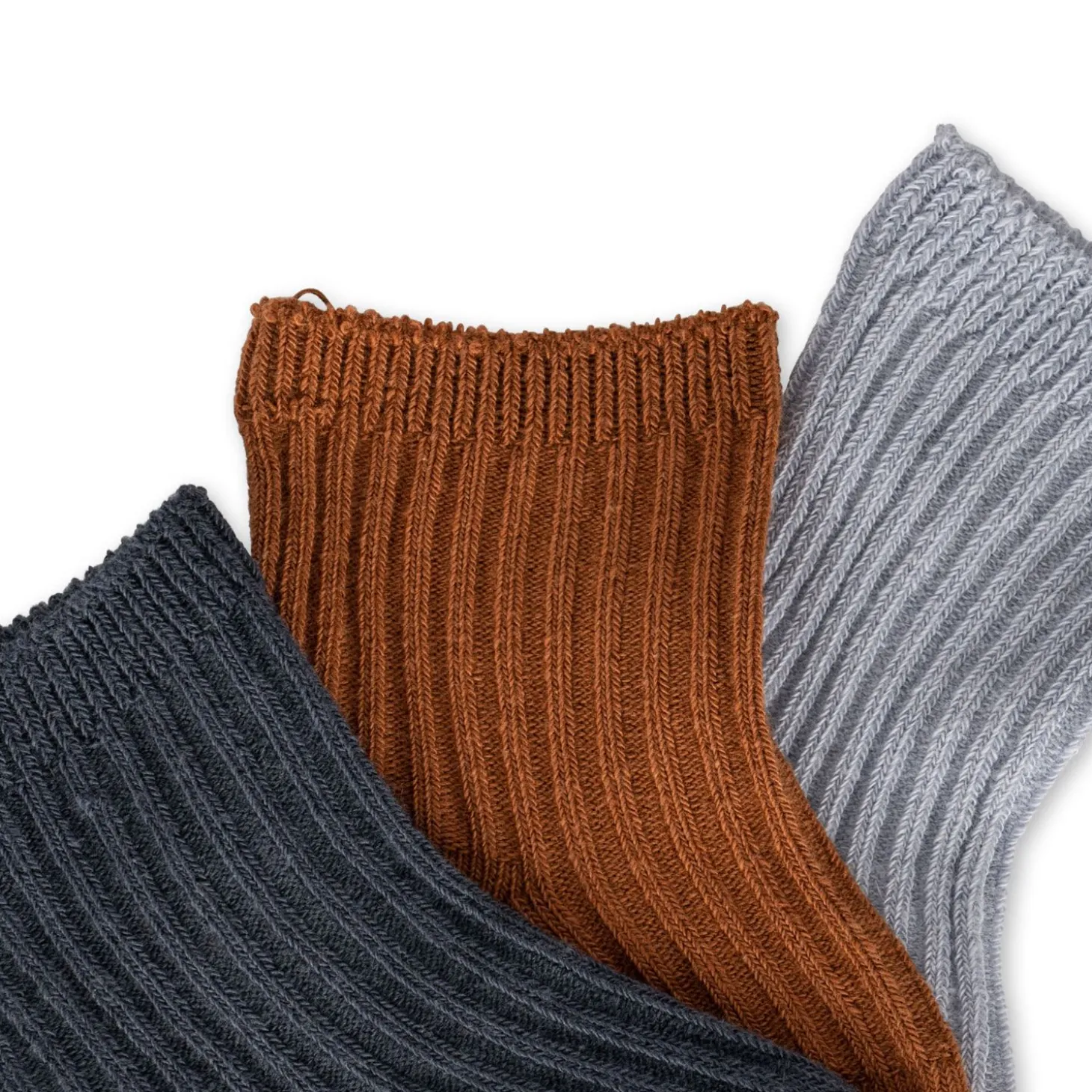 Konges Sløjd 3 Pak Rib Sokker - Leather/Pearl/Magnet*Born Sokker & Undertøj