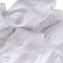 Konges Sløjd 3 Pak Sokker Med Flaeser - Optic White*Born Sokker & Undertøj