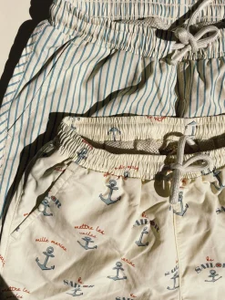 Konges Sløjd Asnou Badeshorts - Stripe Bluie*Born Badebukser & Bluser