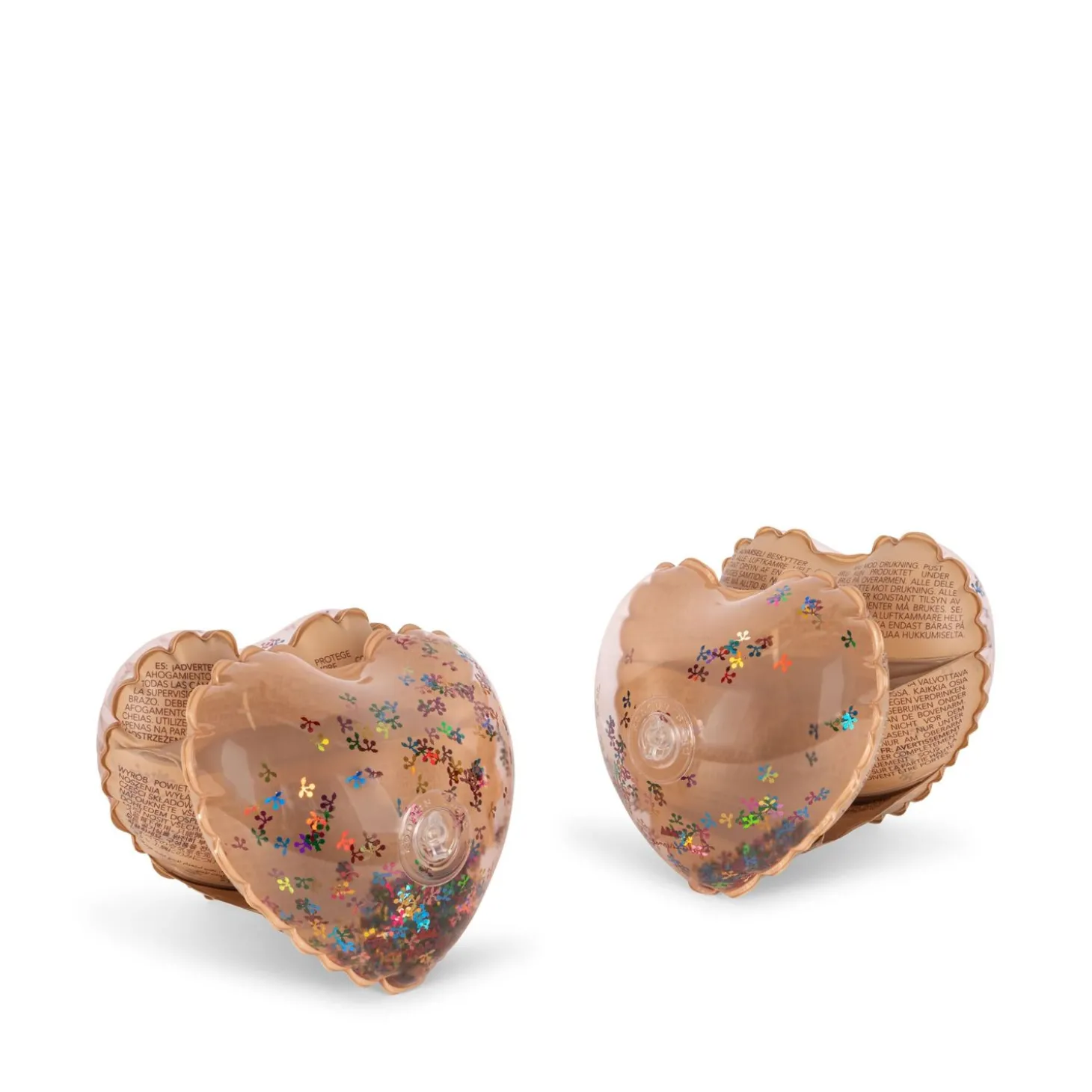 Konges Sløjd Badevinger Hjerte Transparent - Multi Cherry Blush Transparent* Svømmeudstyr