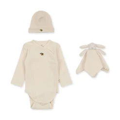 Konges Sløjd Barselsgave Med Body, Hue Og Nusseklud - Off White*Born Overdele