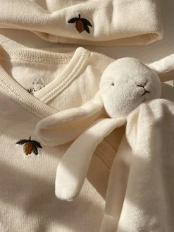 Konges Sløjd Barselsgave Med Body, Hue Og Nusseklud - Off White*Born Overdele