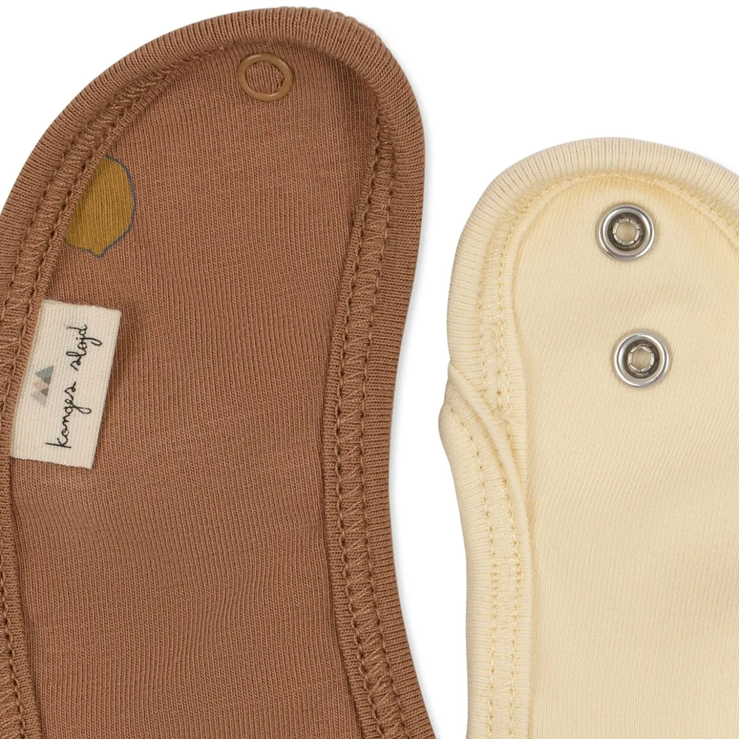 Konges Sløjd Basic 2 Pak Hagesmaek - Brown Lemon/Vanilla*Born Savlesmaekke