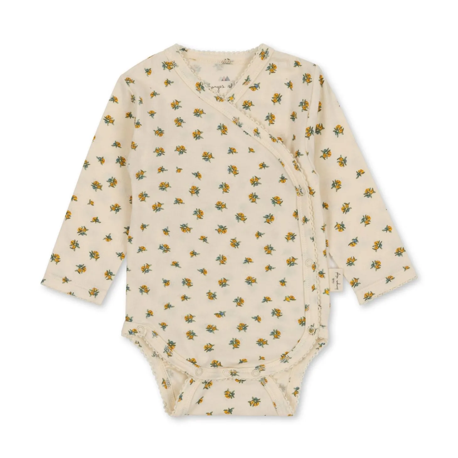 Konges Sløjd Basic Bodystocking Til Nyfodte - Peonia Limone*Born Bodyer