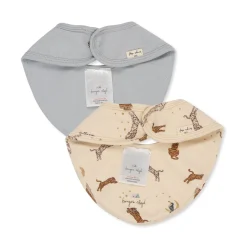 Konges Sløjd Basic 2-Pak Hagesmaek - Roar/Pearl Blue*Born Savlesmaekke