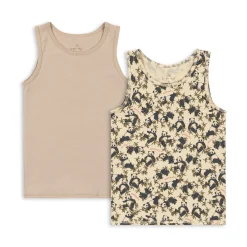 Konges Sløjd Basic 2-Pak Tanktop - Panda/Oxford Tan*Born Sokker & Undertøj