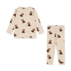 Konges Sløjd Basic Saet Med Bluse/Bukser - Christmas Teddy*Born Overdele