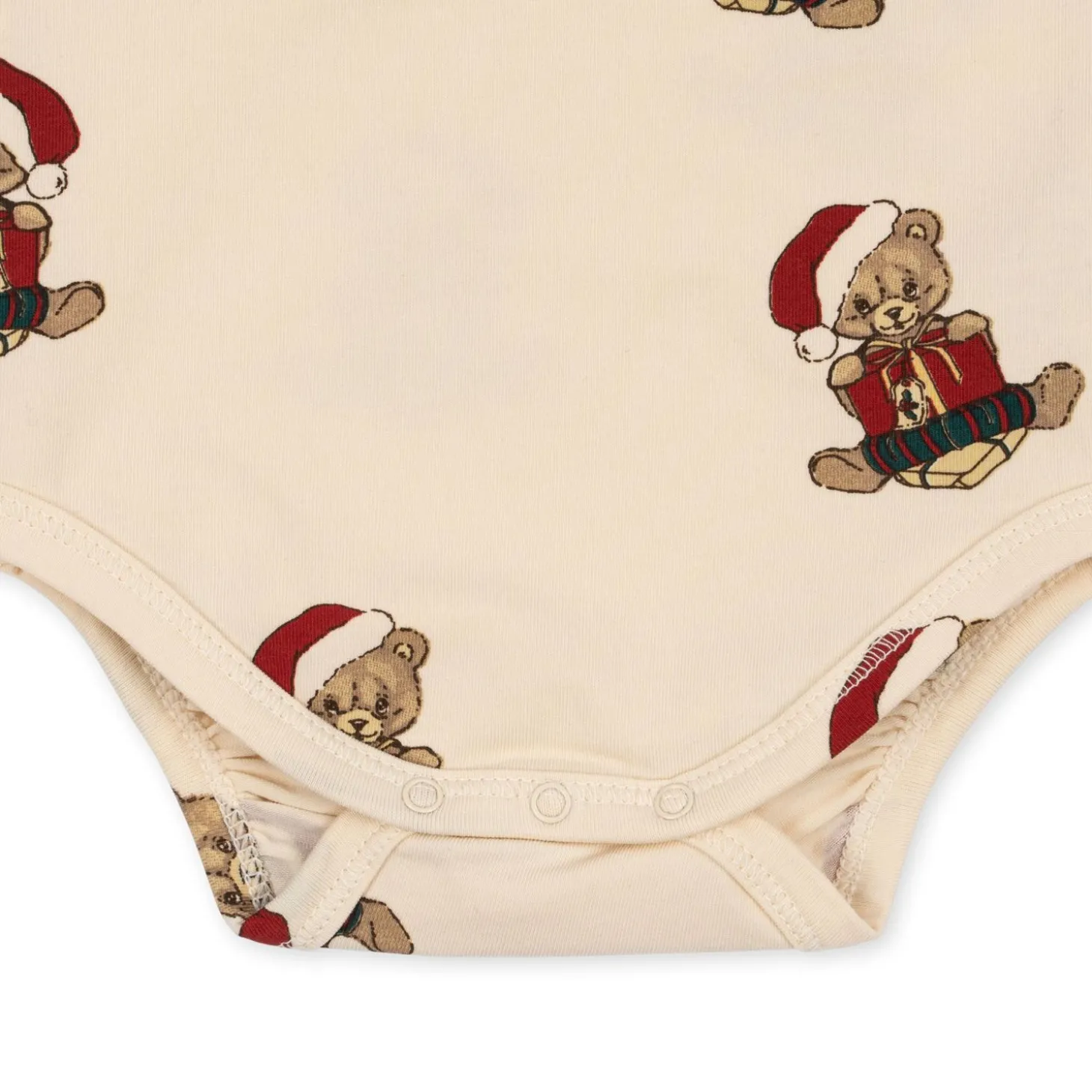 Konges Sløjd Basic Saet Med Bodystocking/Bukser - Christmas Teddy*Born Overdele
