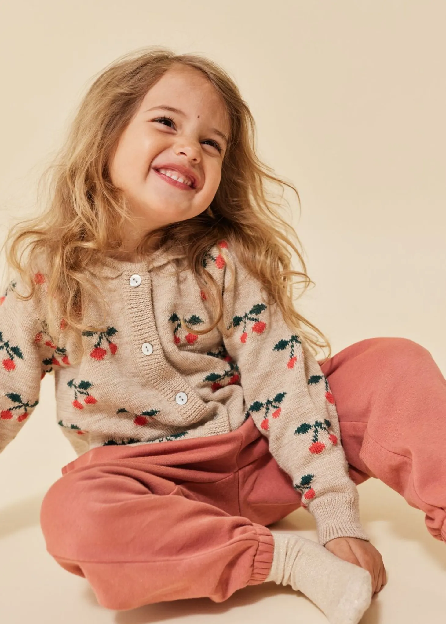 Konges Sløjd Belou Strikket Cardigan Med Kirsebaer - Cherry*Born Cardigans