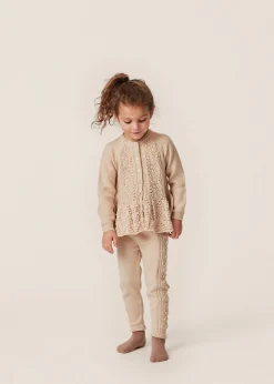 Konges Sløjd Cabby Cardigan Med Flaeser - Almond Milk*Born Cardigans