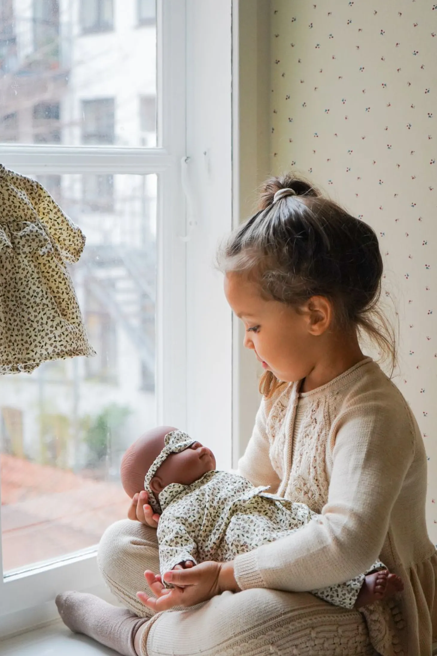 Konges Sløjd Cabby Cardigan Med Flaeser - Almond Milk*Born Cardigans