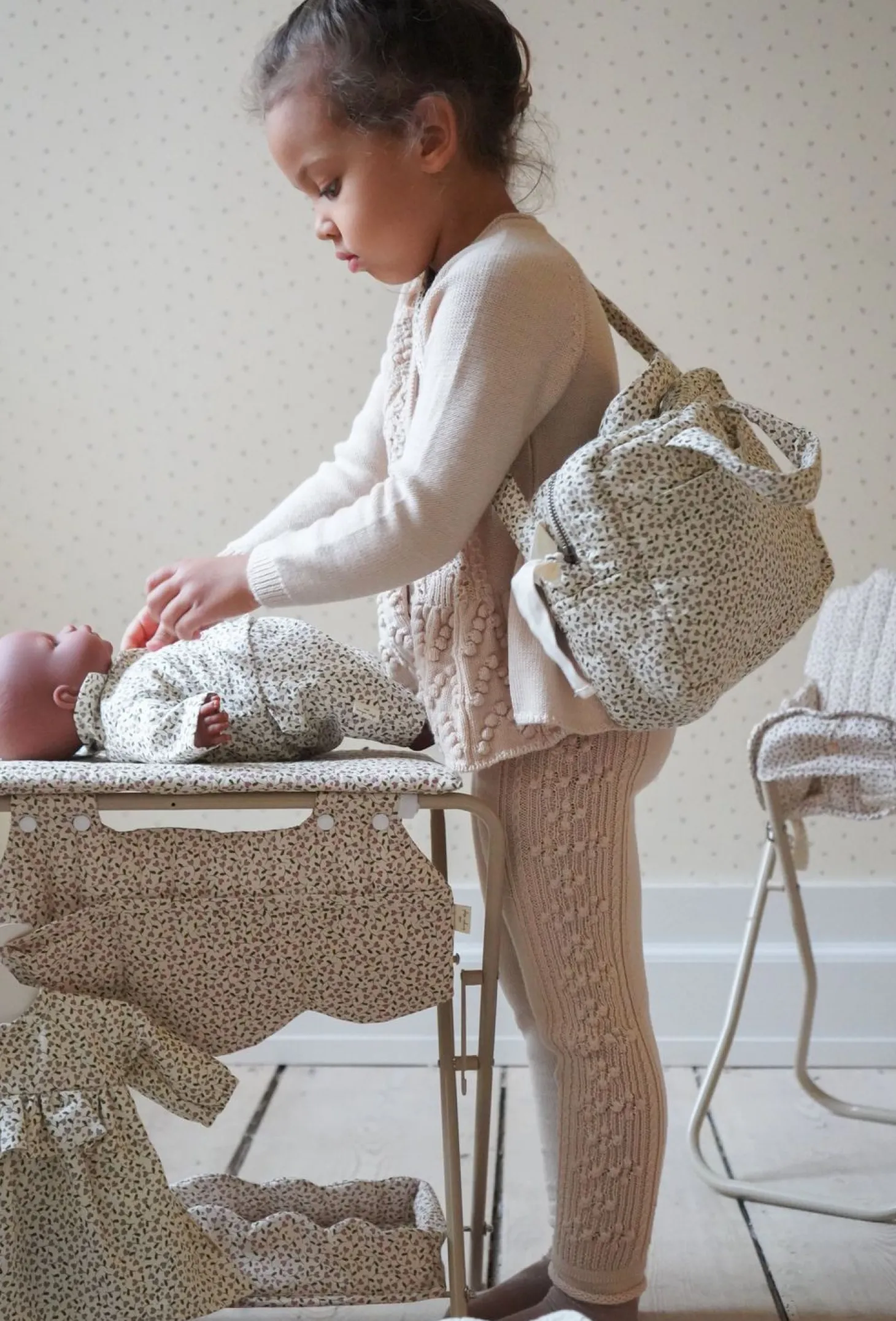 Konges Sløjd Cabby Cardigan Med Flaeser - Almond Milk*Born Cardigans