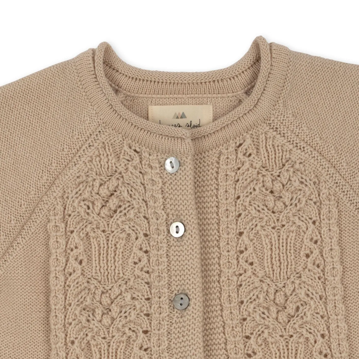Konges Sløjd Cabby Cardigan Med Flaeser - Almond Milk*Born Cardigans