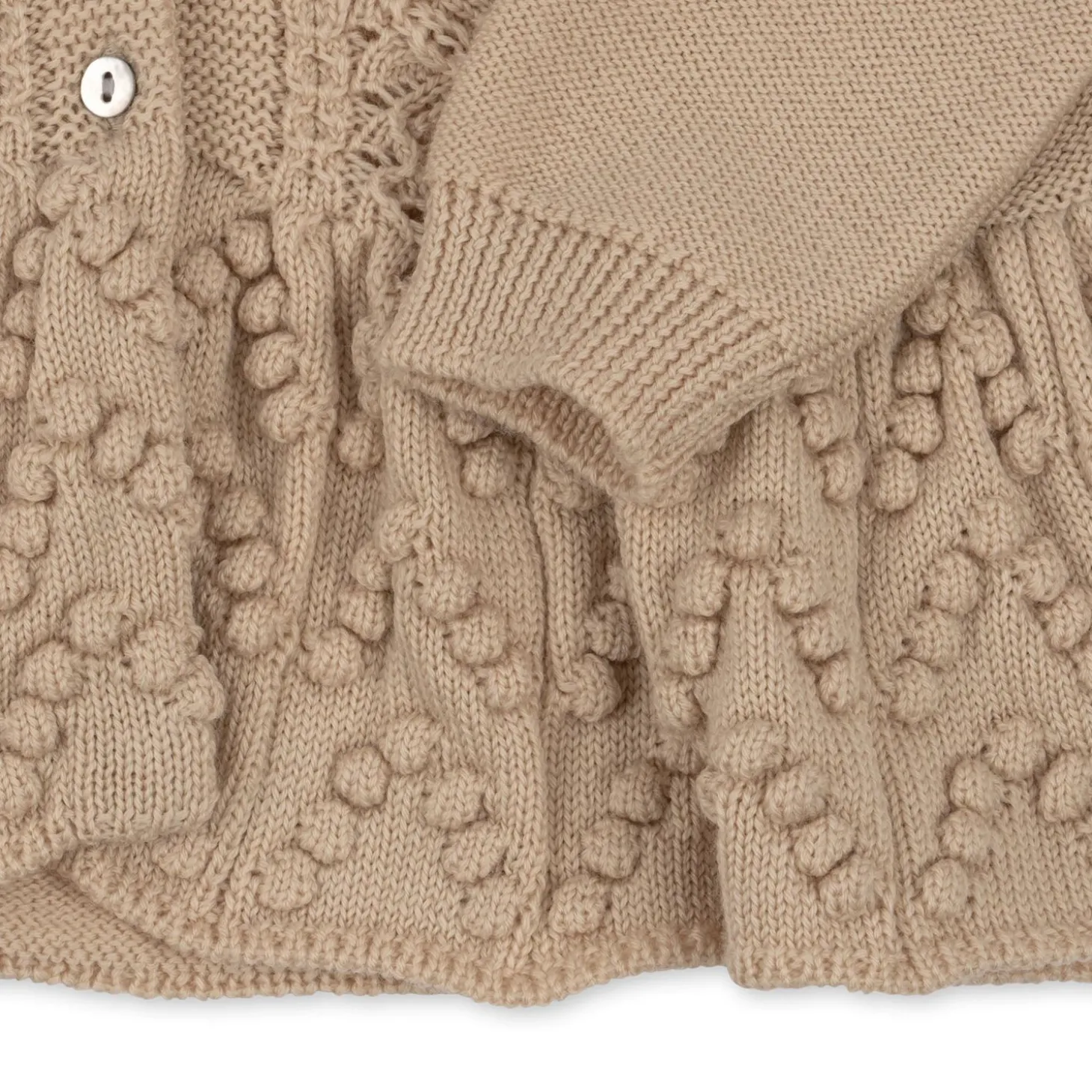 Konges Sløjd Cabby Cardigan Med Flaeser - Almond Milk*Born Cardigans