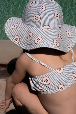 Konges Sløjd Cale Badehat - Cherry Stripe*Born Hatte & Huer