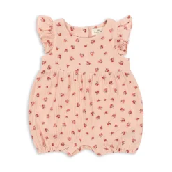 Konges Sløjd Coco Romper Med Flaeser - Peonia Pink*Born Heldragter
