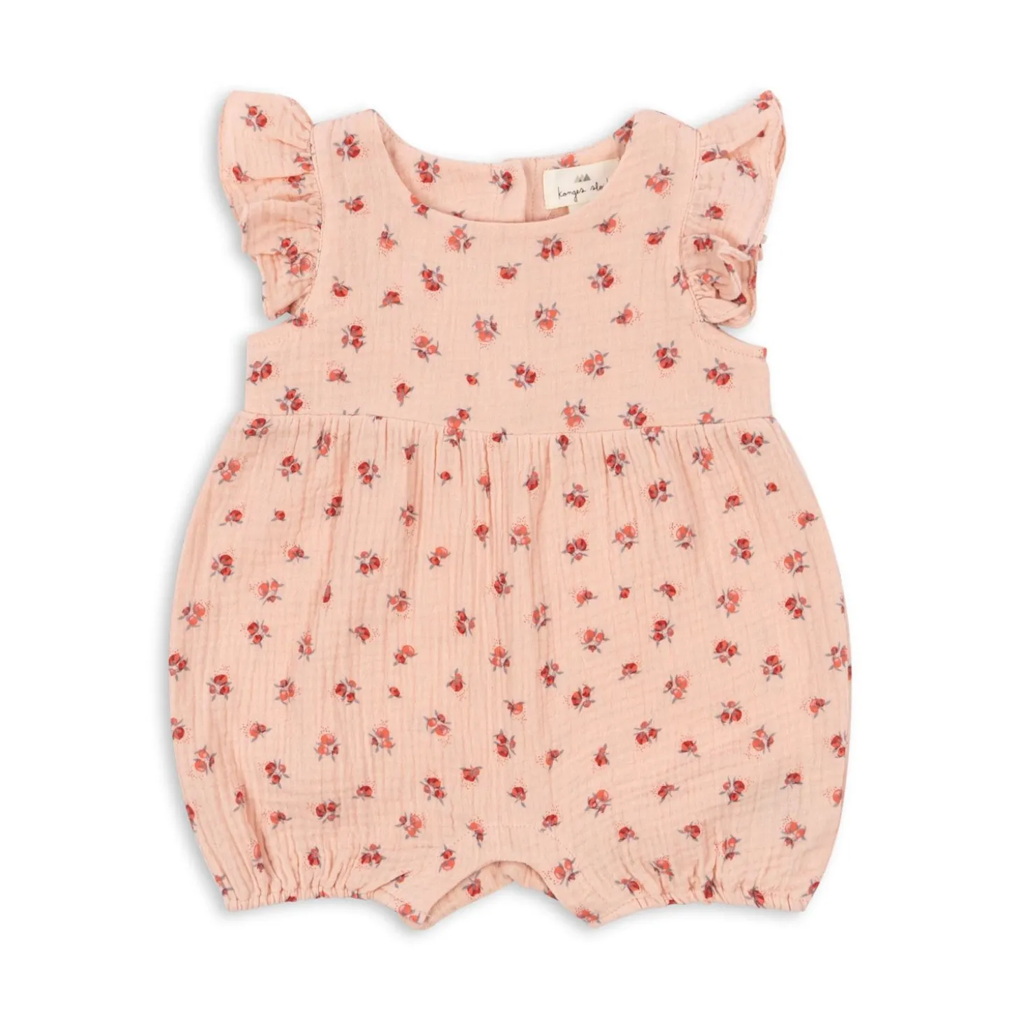 Konges Sløjd Coco Romper Med Flaeser - Peonia Pink*Born Heldragter