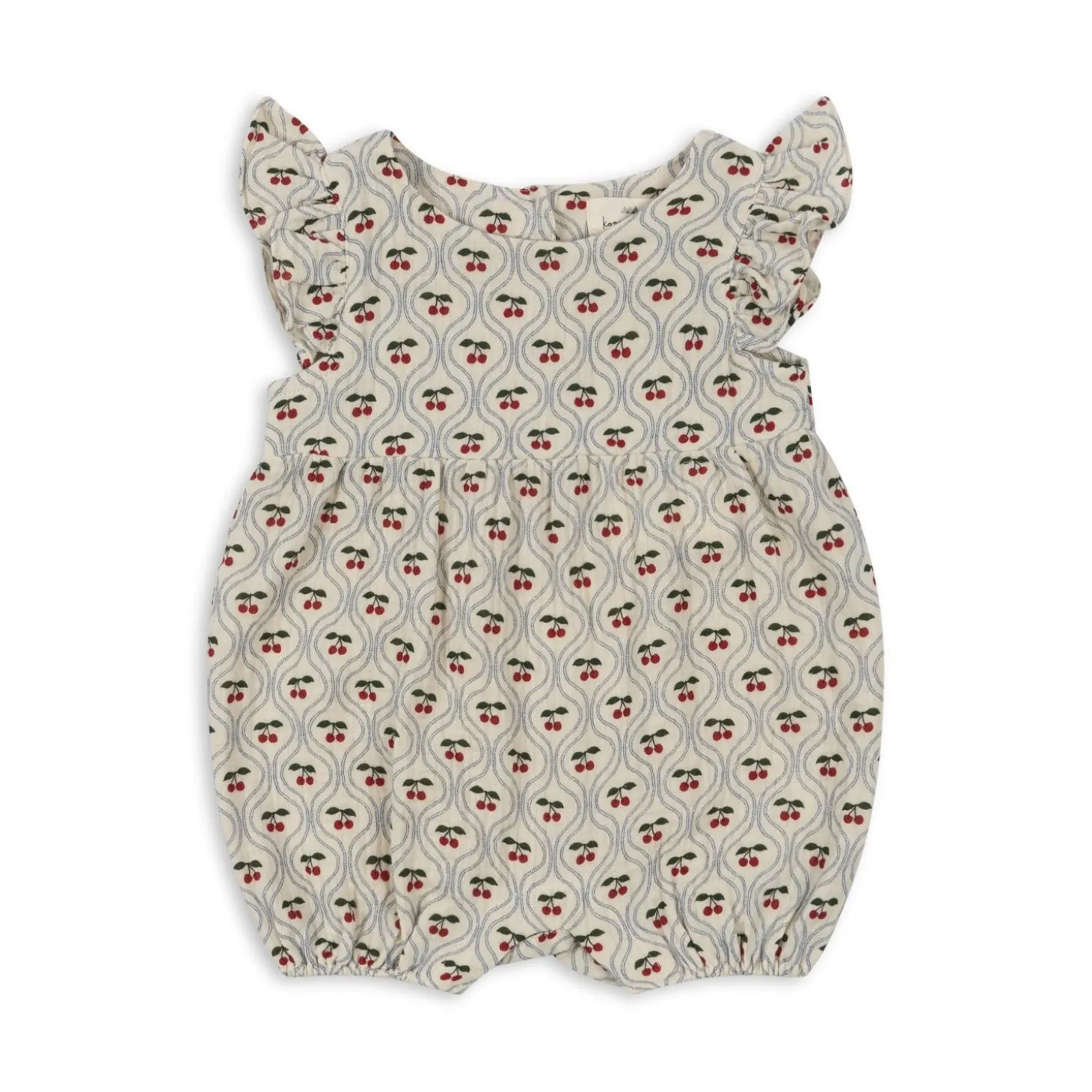 Konges Sløjd Coco Romper Med Flaeser - Cherry Motif*Born Heldragter