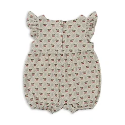 Konges Sløjd Coco Romper Med Flaeser - Cherry Motif*Born Heldragter