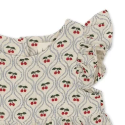 Konges Sløjd Coco Romper Med Flaeser - Cherry Motif*Born Heldragter