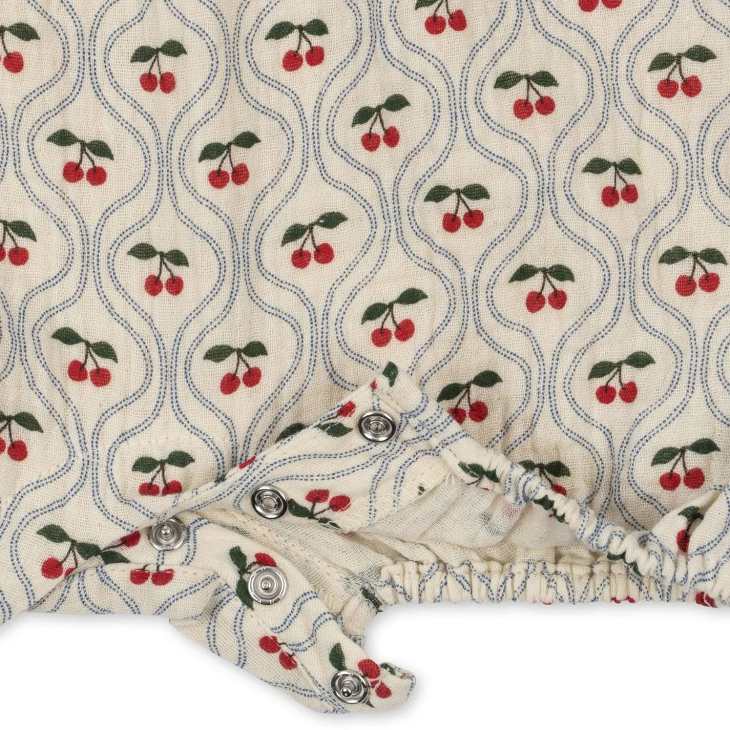 Konges Sløjd Coco Romper Med Flaeser - Cherry Motif*Born Heldragter