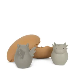Konges Sløjd Dinoaeg BadeLegetøj I Silikone - Almond Mix* Tilbehør Til Badet