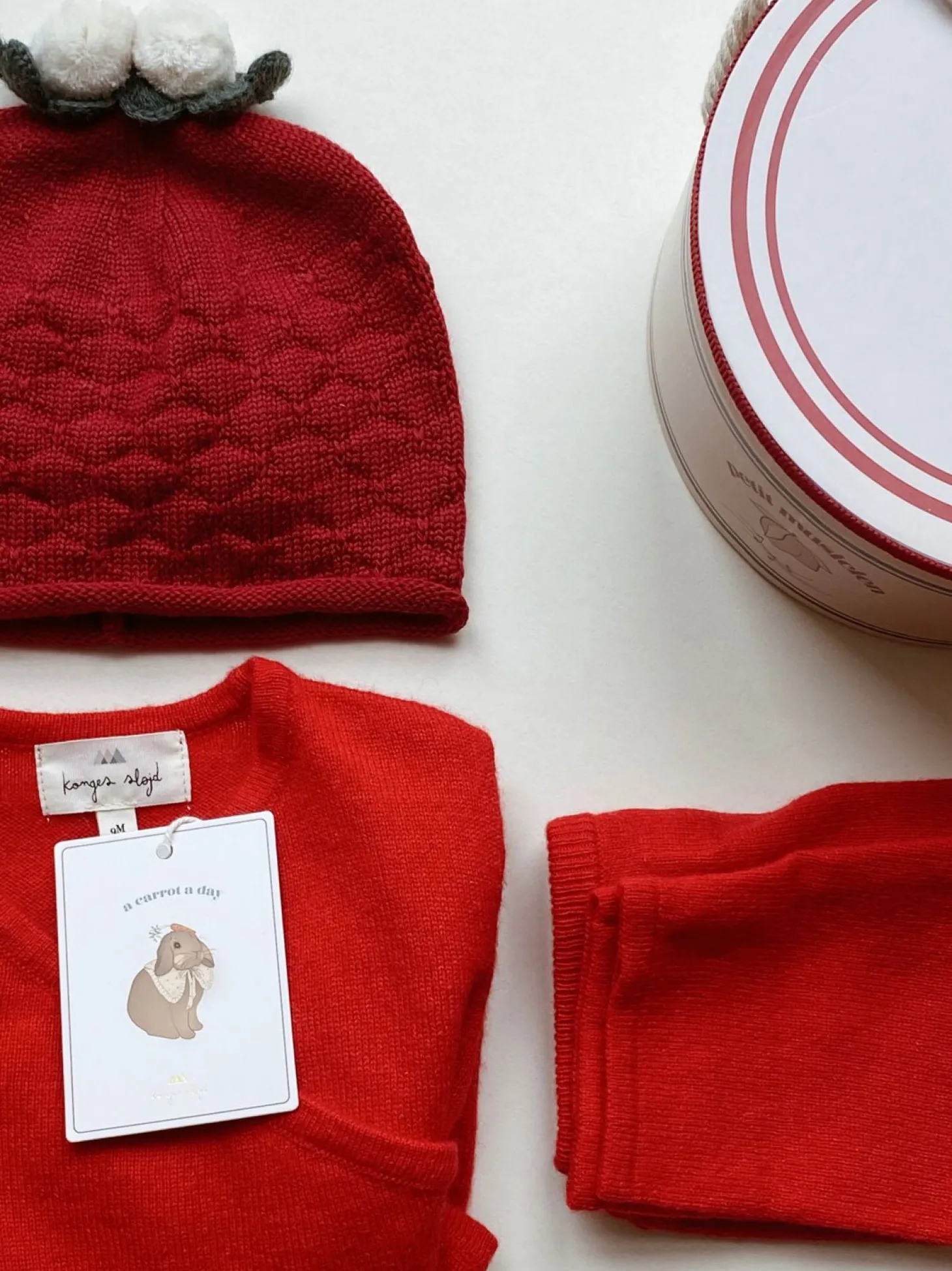 Konges Sløjd Dio Saet I Cashmere - Ruby Red*Born Overdele