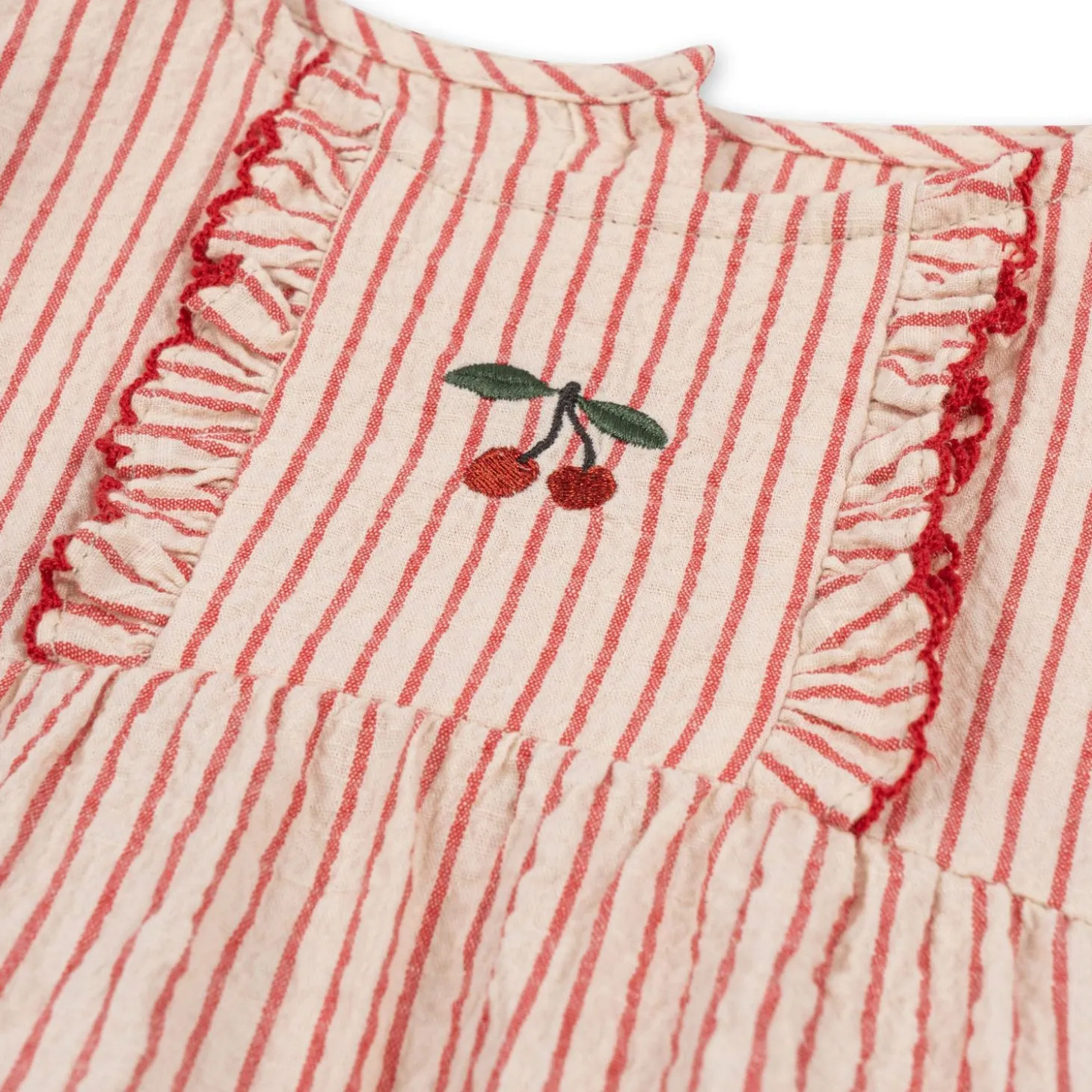Konges Sløjd Ellie Heldragt Med Flaeser - Amour Stripe*Born Heldragter