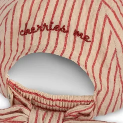 Konges Sløjd Ellie Kasket Med Slojfe - Amour Stripe*Born Hatte & Huer