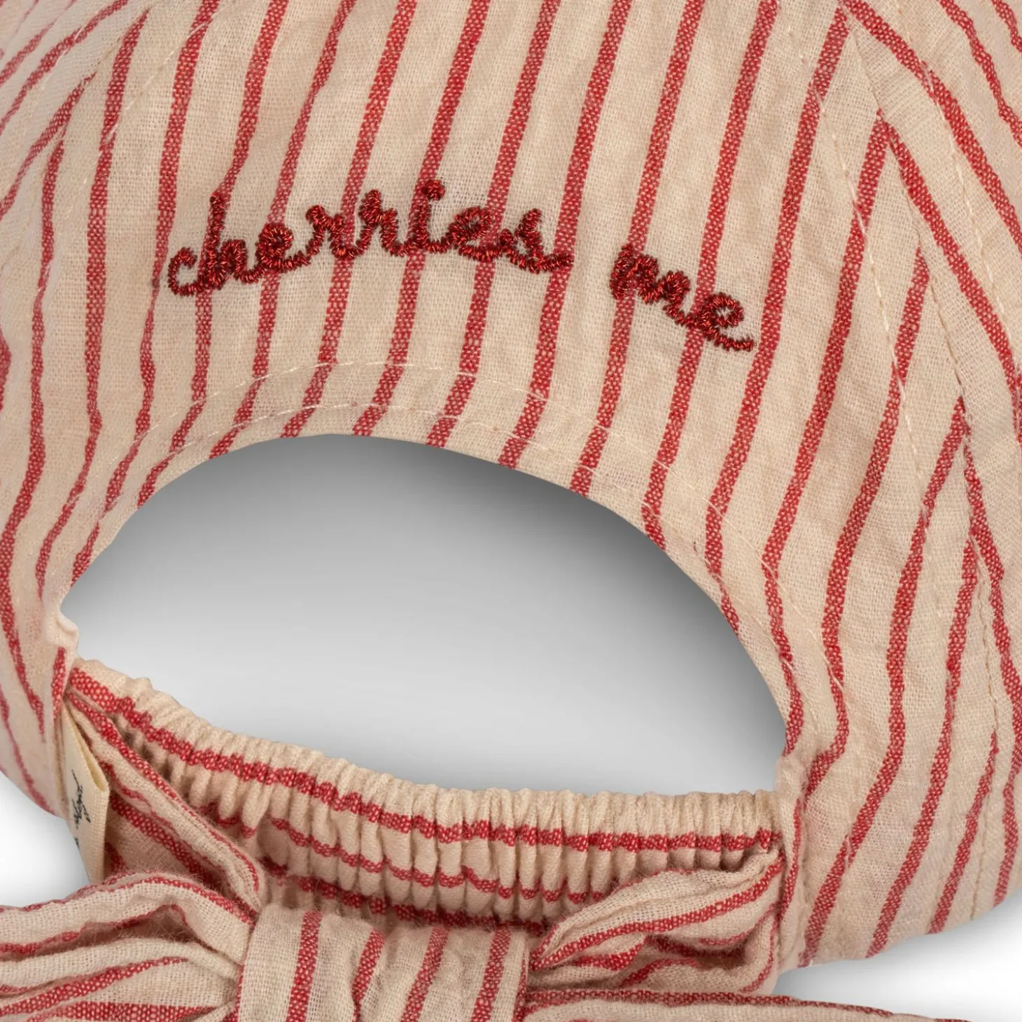 Konges Sløjd Ellie Kasket Med Slojfe - Amour Stripe*Born Hatte & Huer