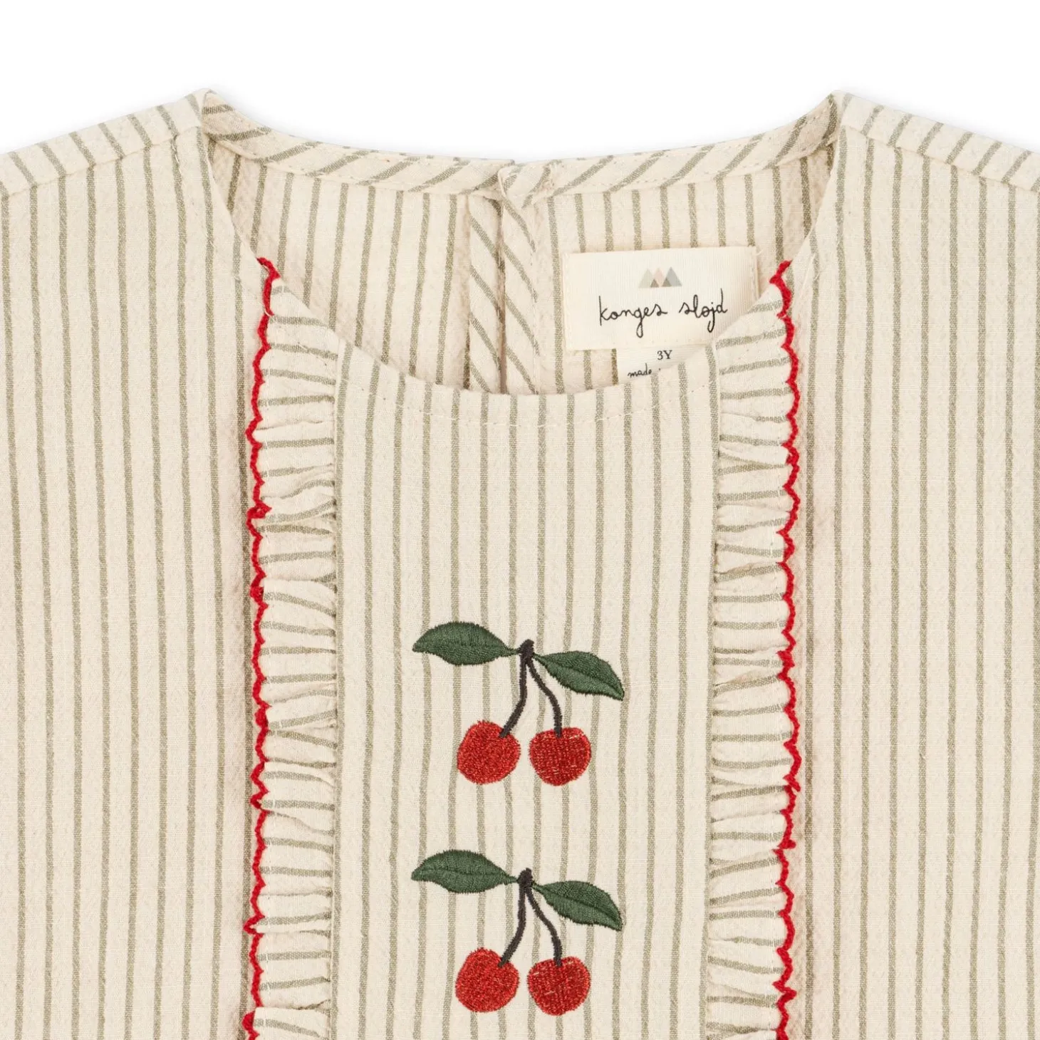 Konges Sløjd Ellie Top Med Flaeser - Tea Stripe*Born Overdele