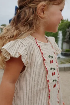 Konges Sløjd Ellie Top Med Flaeser - Tea Stripe*Born Overdele