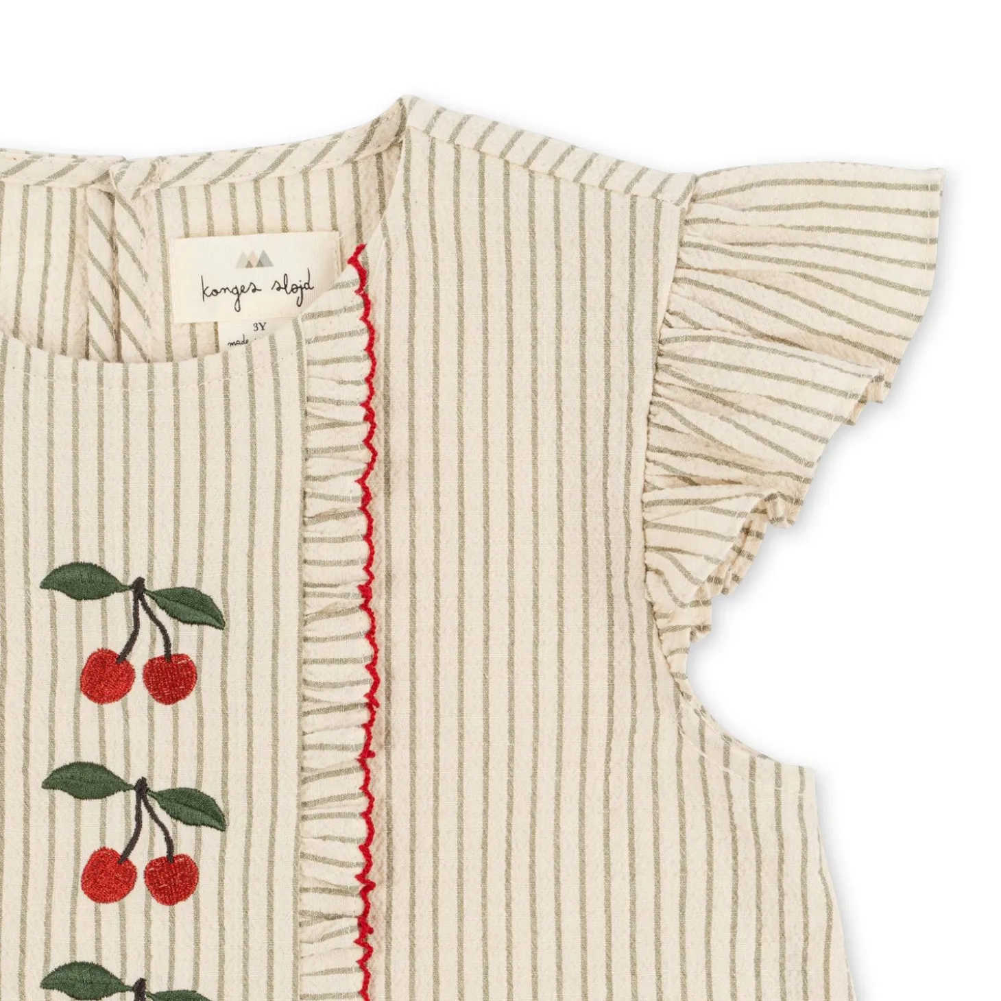 Konges Sløjd Ellie Top Med Flaeser - Tea Stripe*Born Overdele