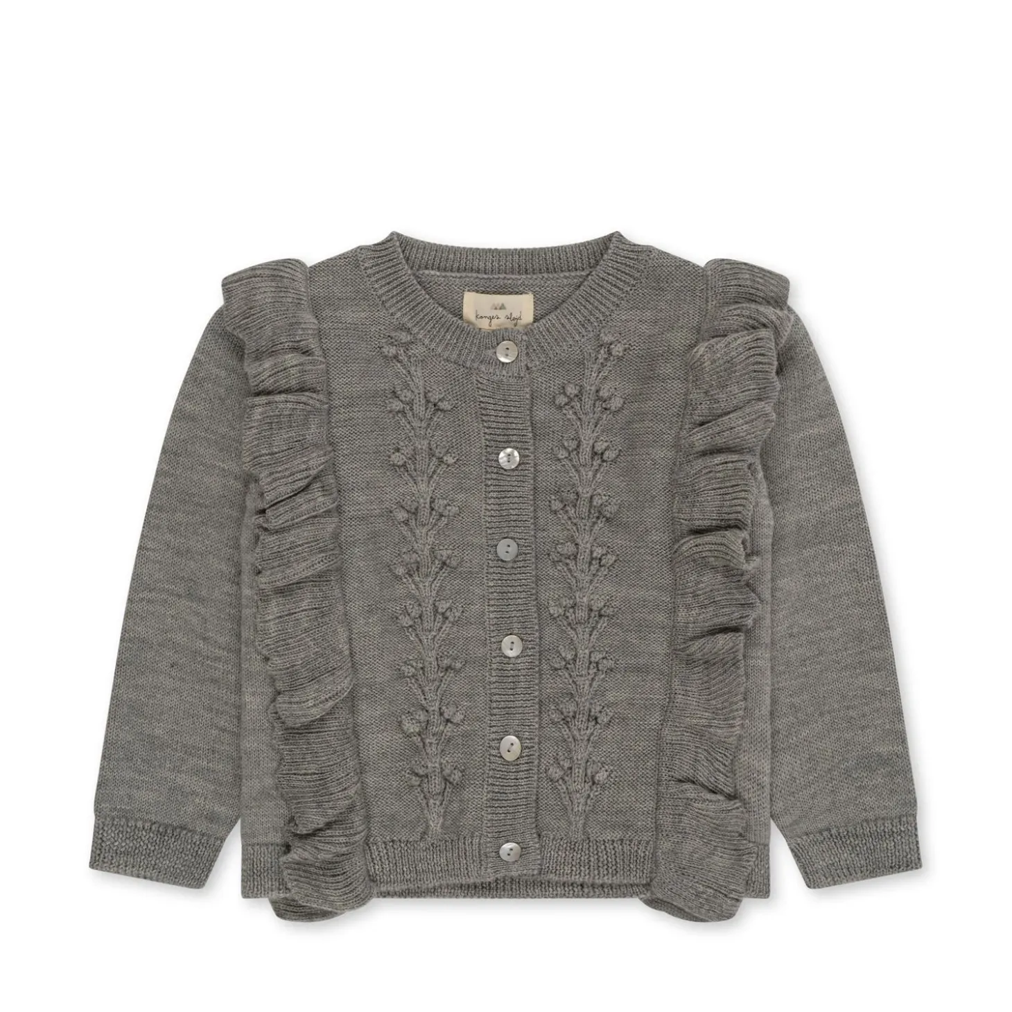 Konges Sløjd Fiol Cardigan Med Flaeser - Grey Melange*Born Cardigans