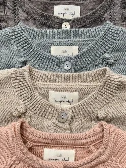 Konges Sløjd Fiol Cardigan Med Flaeser - Grey Melange*Born Cardigans