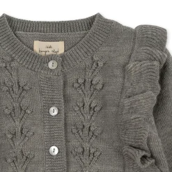 Konges Sløjd Fiol Cardigan Med Flaeser - Grey Melange*Born Cardigans