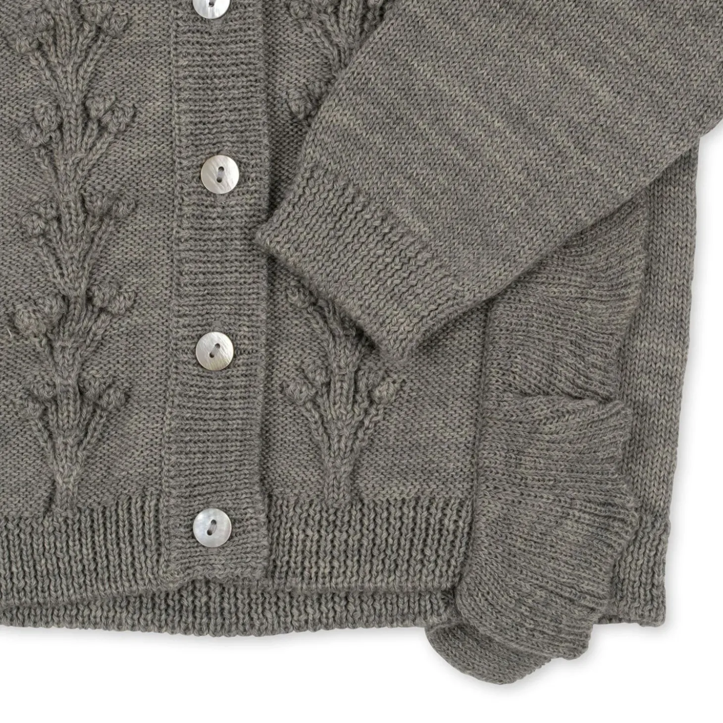 Konges Sløjd Fiol Cardigan Med Flaeser - Grey Melange*Born Cardigans