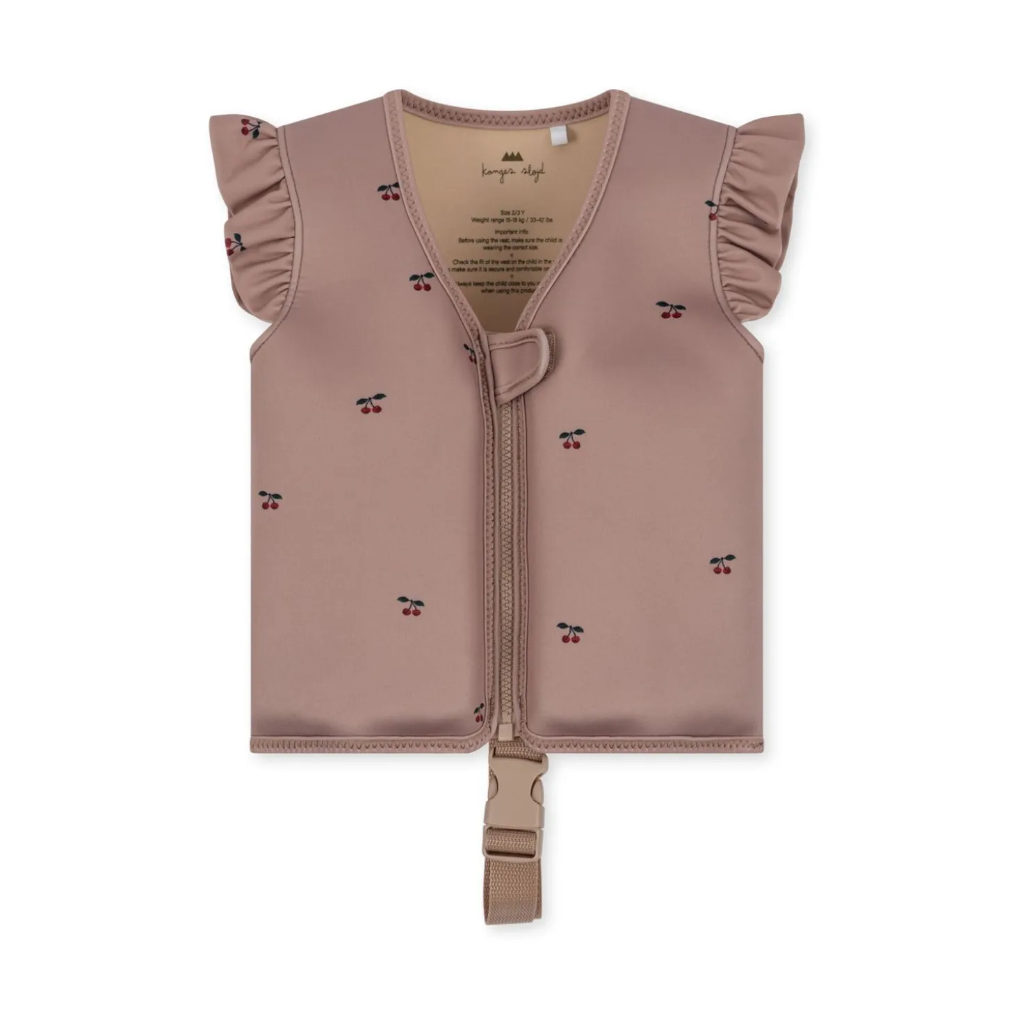 Konges Sløjd Flydevest I Neopren Med Flaeser - Cherry*Born Svømmeveste