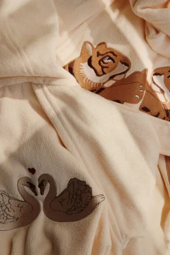 Konges Sløjd Frottebadekabe Med Broderi - Tiger* Håndklæder & Badekåber