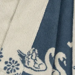 Konges Sløjd Frottebadekabe Med Jacquardmonster, - Swan* Håndklæder & Badekåber