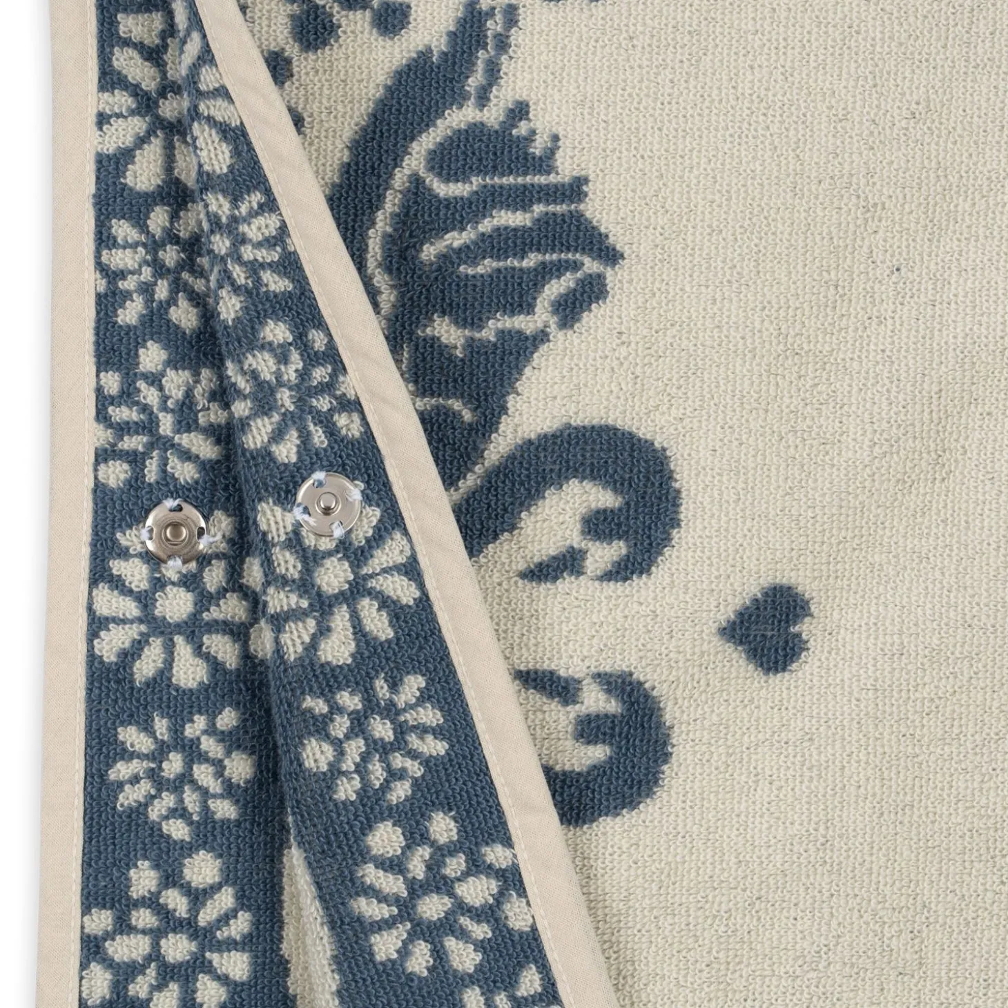 Konges Sløjd Frotteponcho Med Jacquardmonster - Swan* Håndklæder & Badekåber