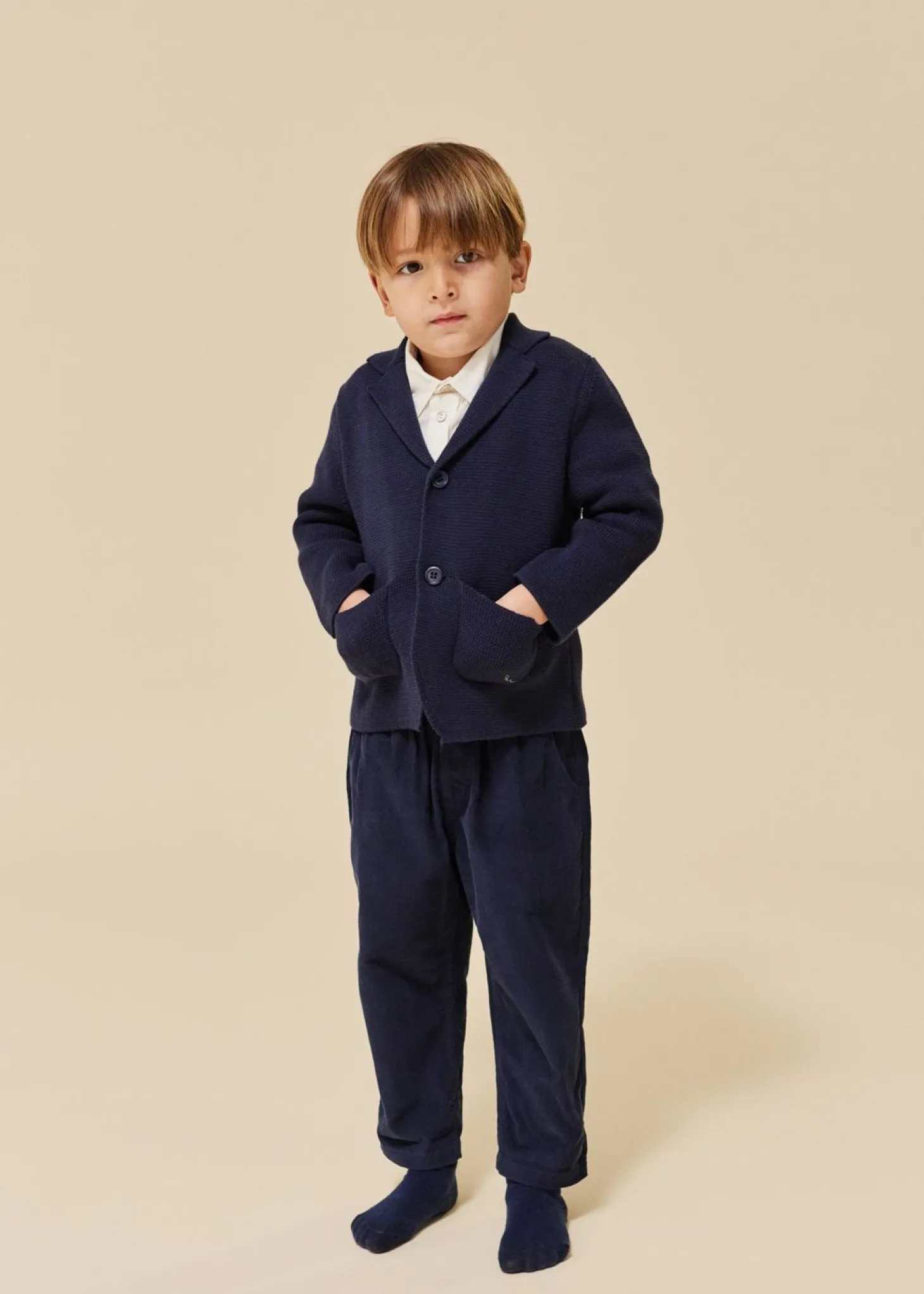 Konges Sløjd Gabriel Strikket Blazer - Dark Navy*Born Cardigans