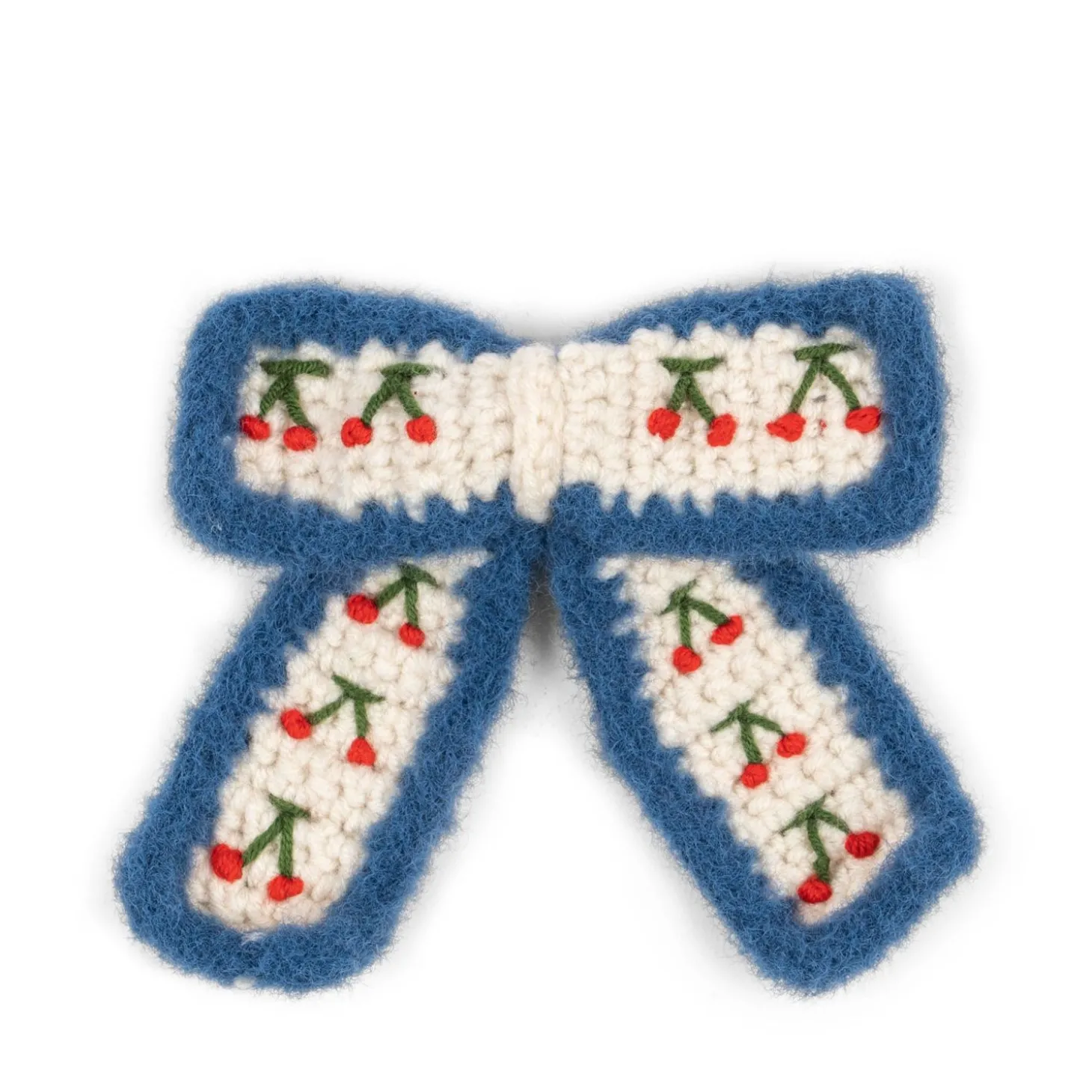 Konges Sløjd Harspaende Med Haeklet Slojfe Og Kirsebaer - Cherry*Born Haraccessories