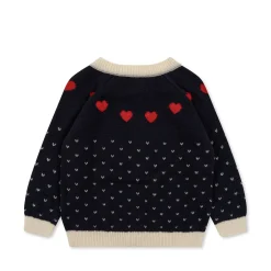 Konges Sløjd Heart Cardigan - Navy*Born Cardigans