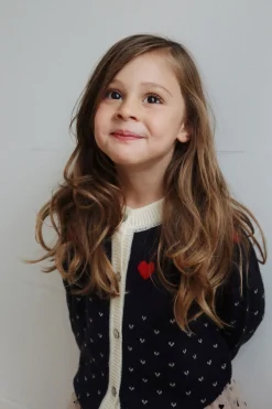 Konges Sløjd Heart Cardigan - Navy*Born Cardigans
