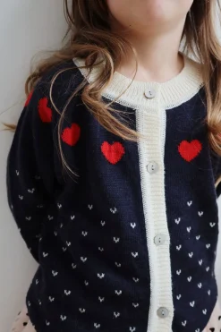 Konges Sløjd Heart Cardigan - Navy*Born Cardigans