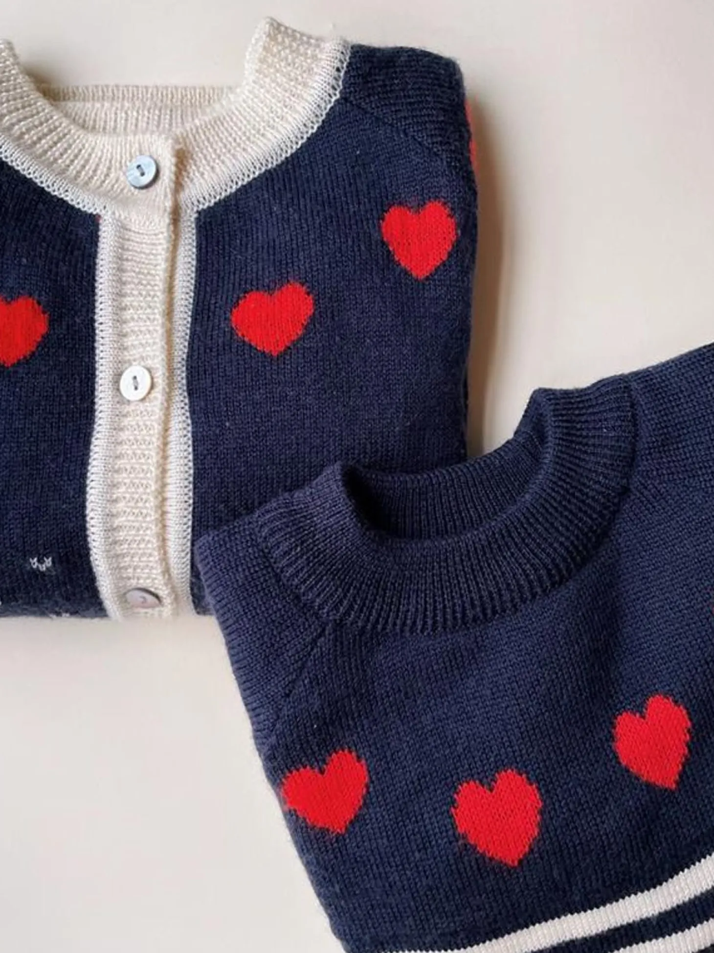 Konges Sløjd Heart Cardigan - Navy*Born Cardigans