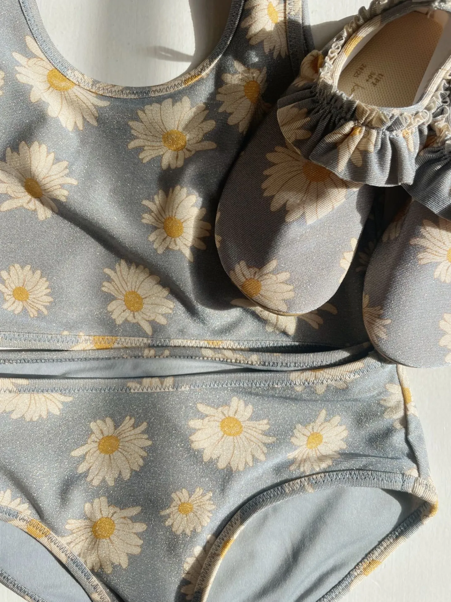 Konges Sløjd Jade Badesko Med Flaeser - Daisy Blue*Born Badesko