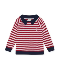 Konges Sløjd Jade Strikbluse - Cranberry*Born Overdele